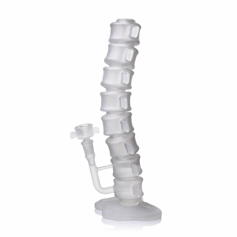 MJ Arsenal Skele-Tube bong, frosted spine glass water pipe