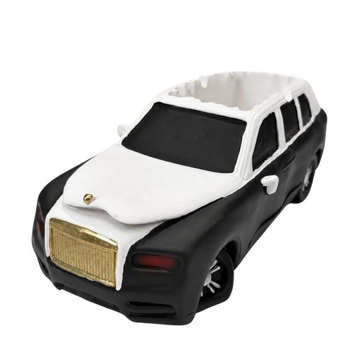Ash N Crash Royce Rolled Over hand painted resin ashtray by Nothing Personal - 1321