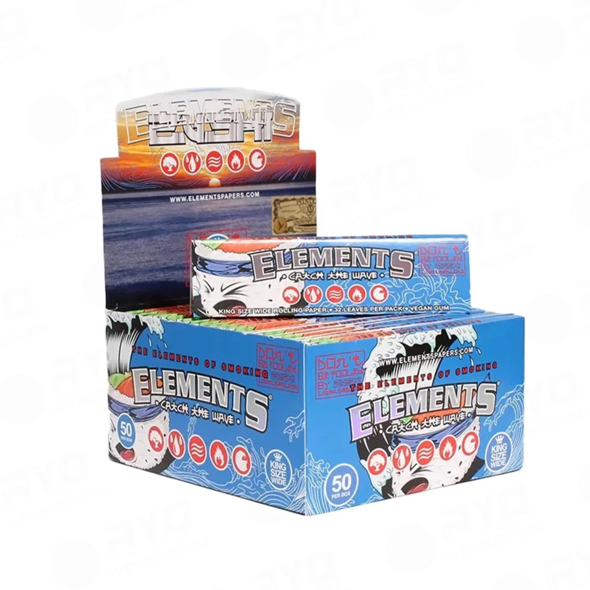 Zushi x Elements King Size Wide Papers 50 Pack Box