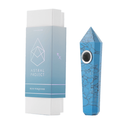 Astral Project Gemstone Hand Pipe - Blue Turquoise