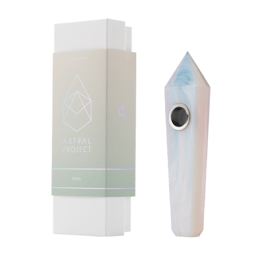 Astral Project Gemstone Hand Pipe - Opalite - 1321
