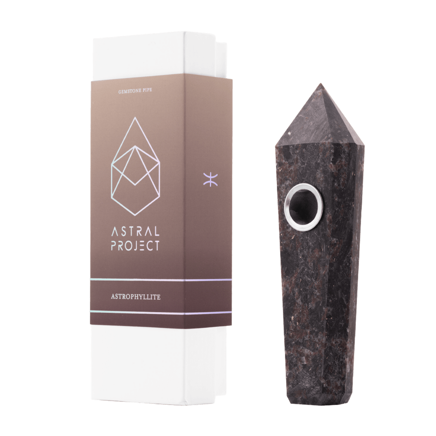 Astral Project Gemstone Hand Pipe - Astrophyllite - 1321