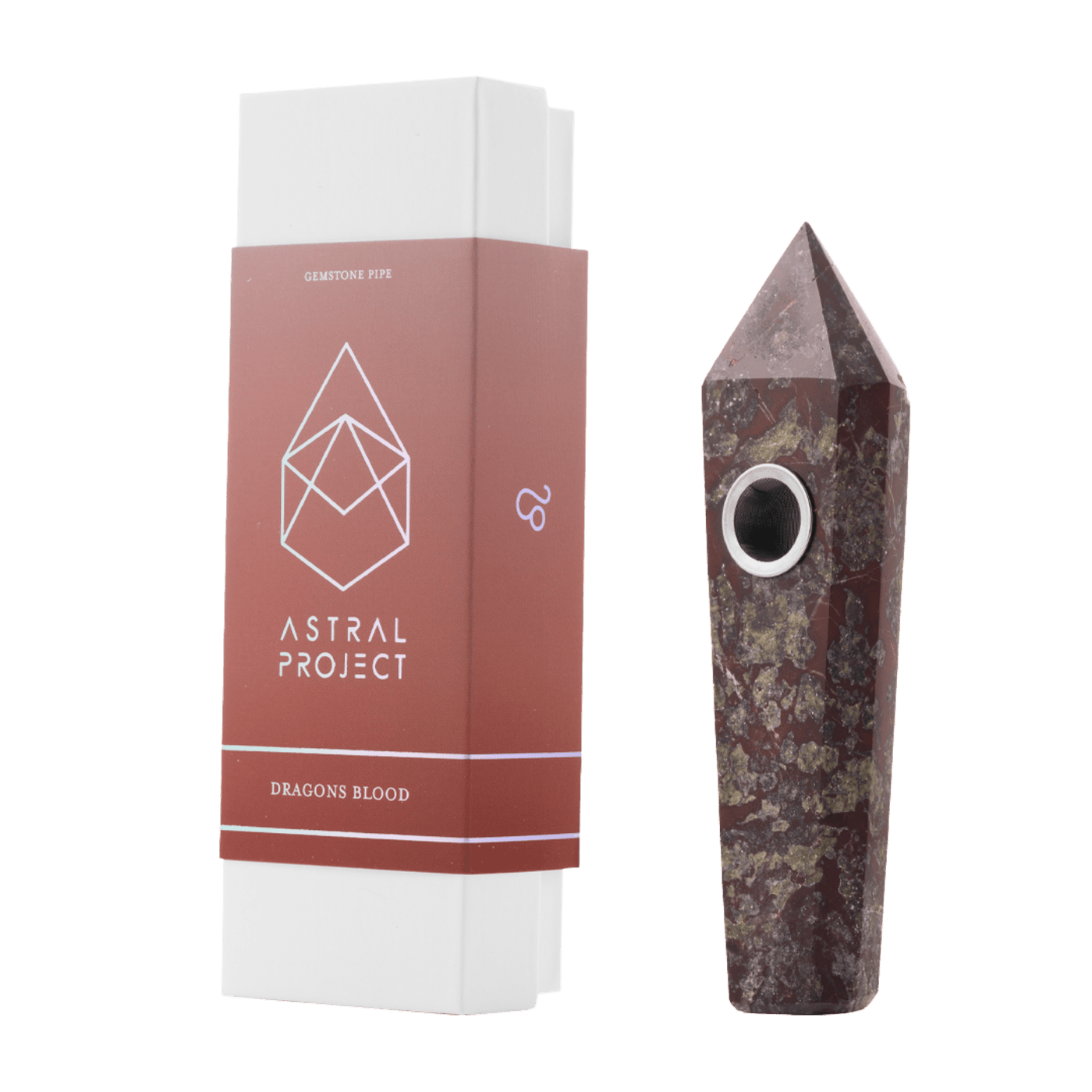 Astral Project Gemstone Hand Pipe - Dragon's Blood - 1321