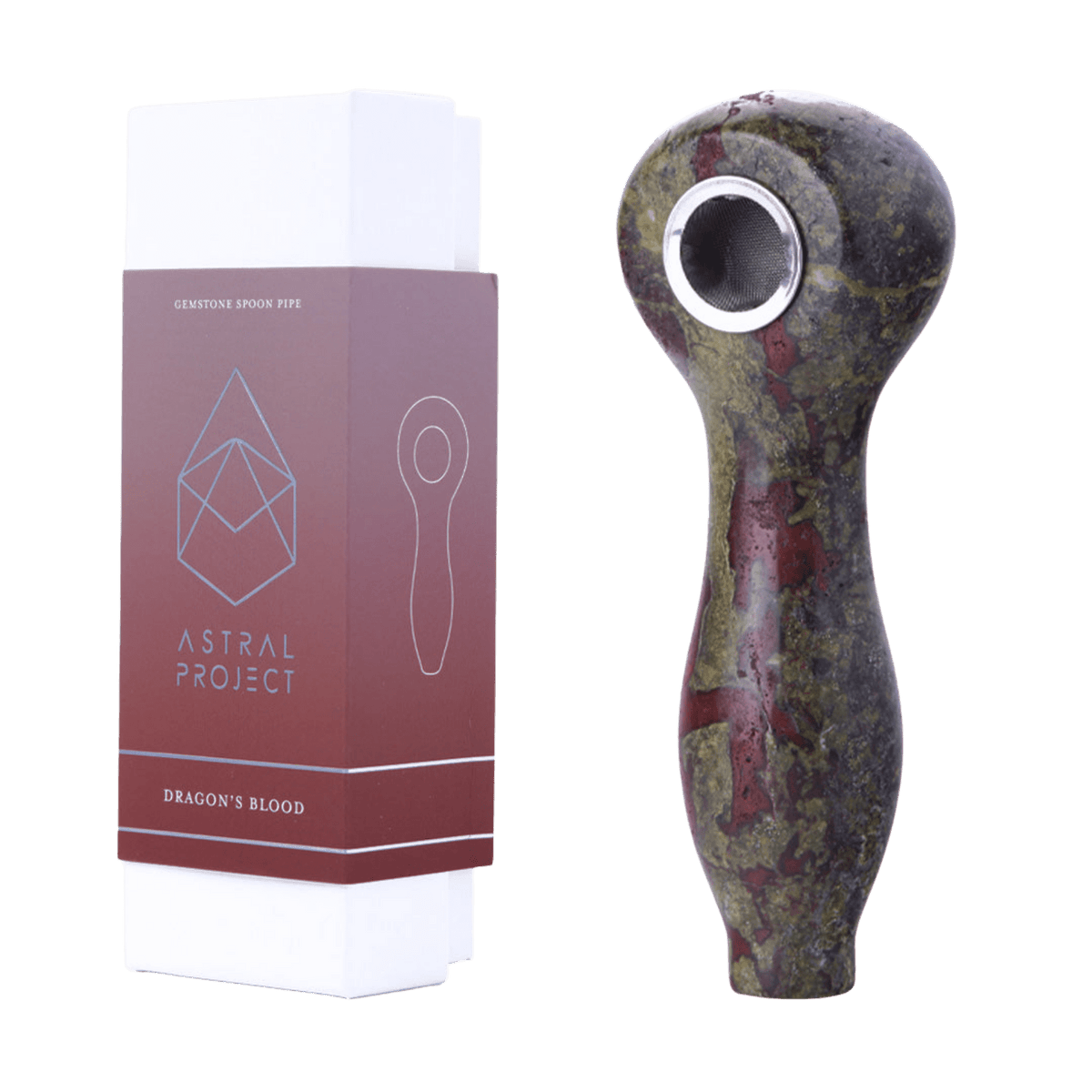 Astral Project Gemstone Spoon Pipe - Dragon's Blood - 1321