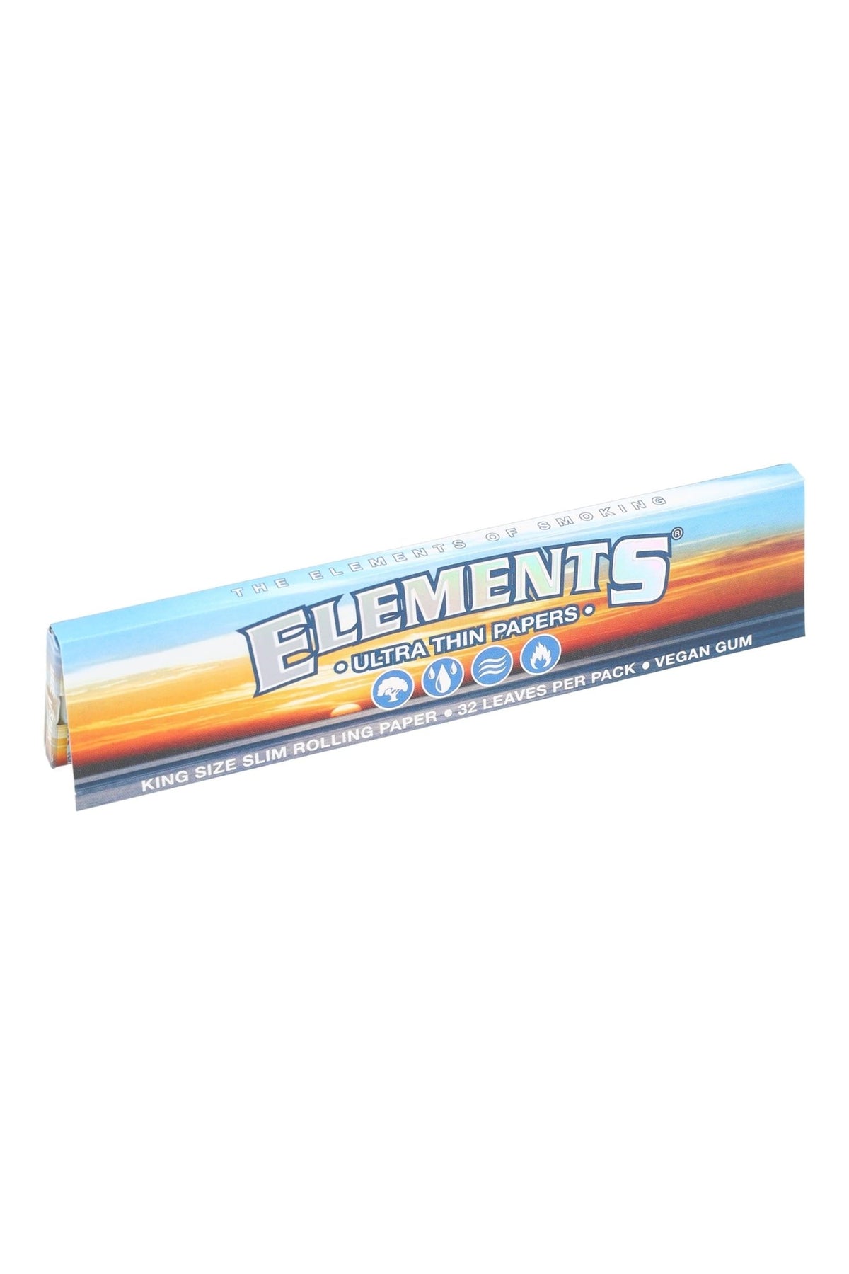 Elements King Size Slim Rice Rolling Papers, Box of 50 Booklets - 1321