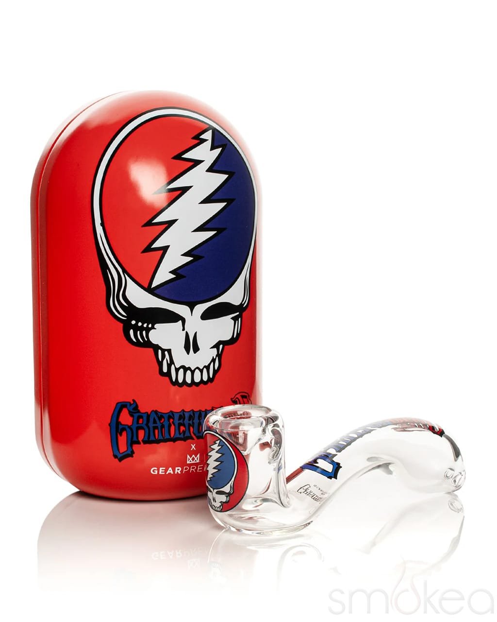 GEAR Premium x Grateful Dead Steal Your Face Sherlock Pipe in Collectible Tin - 1321