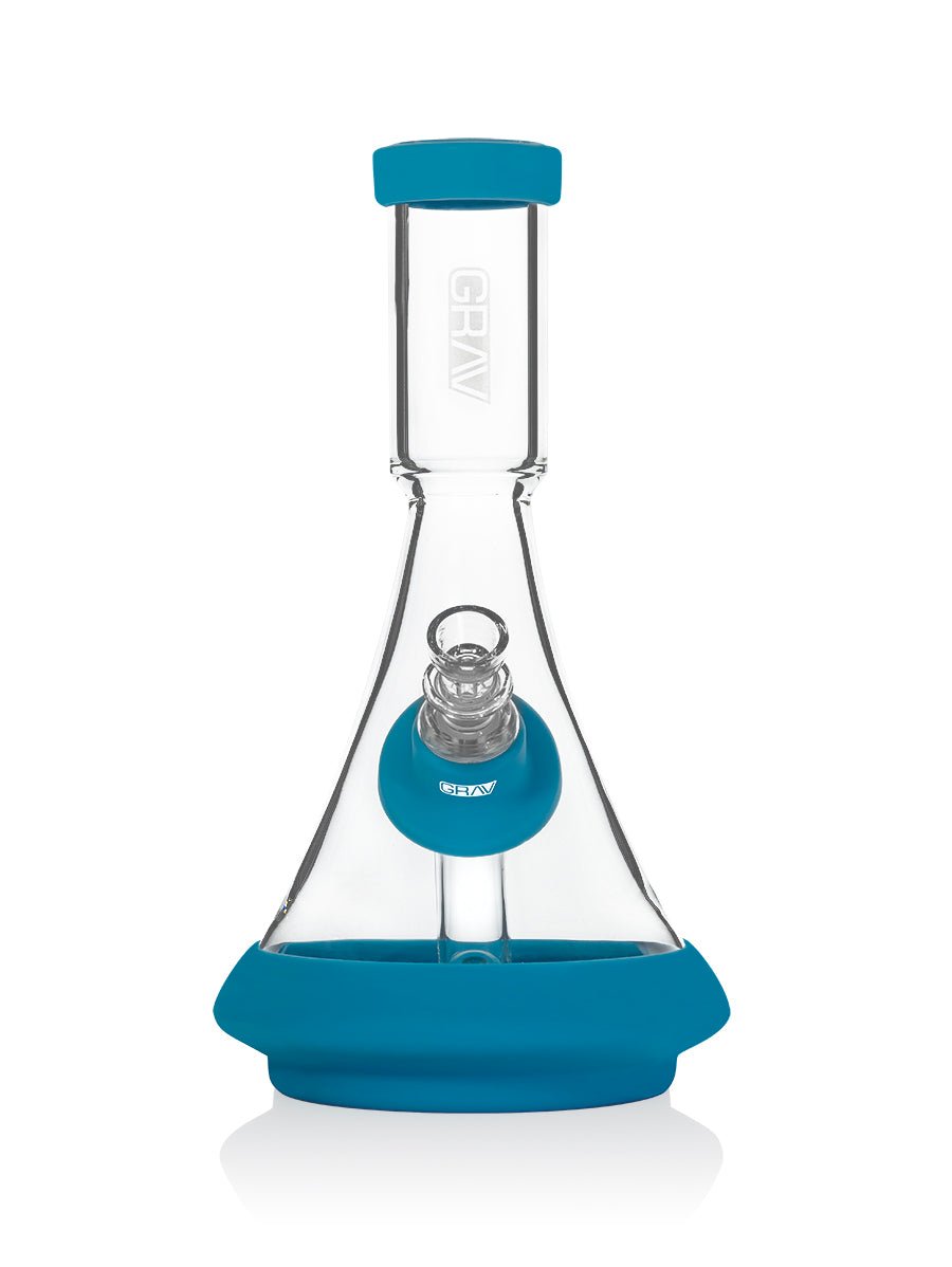 GRAV Deco Beaker Bong With Silicone Accents - 1321