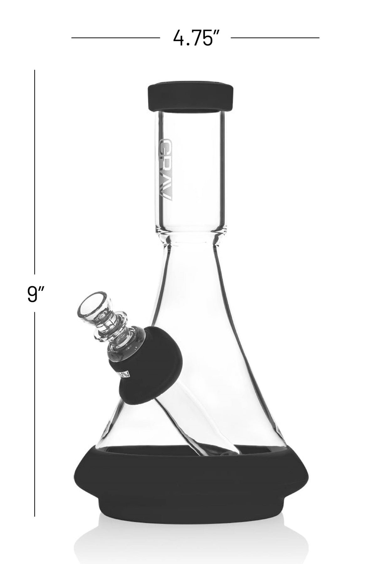 GRAV Deco Beaker Bong With Silicone Accents - 1321