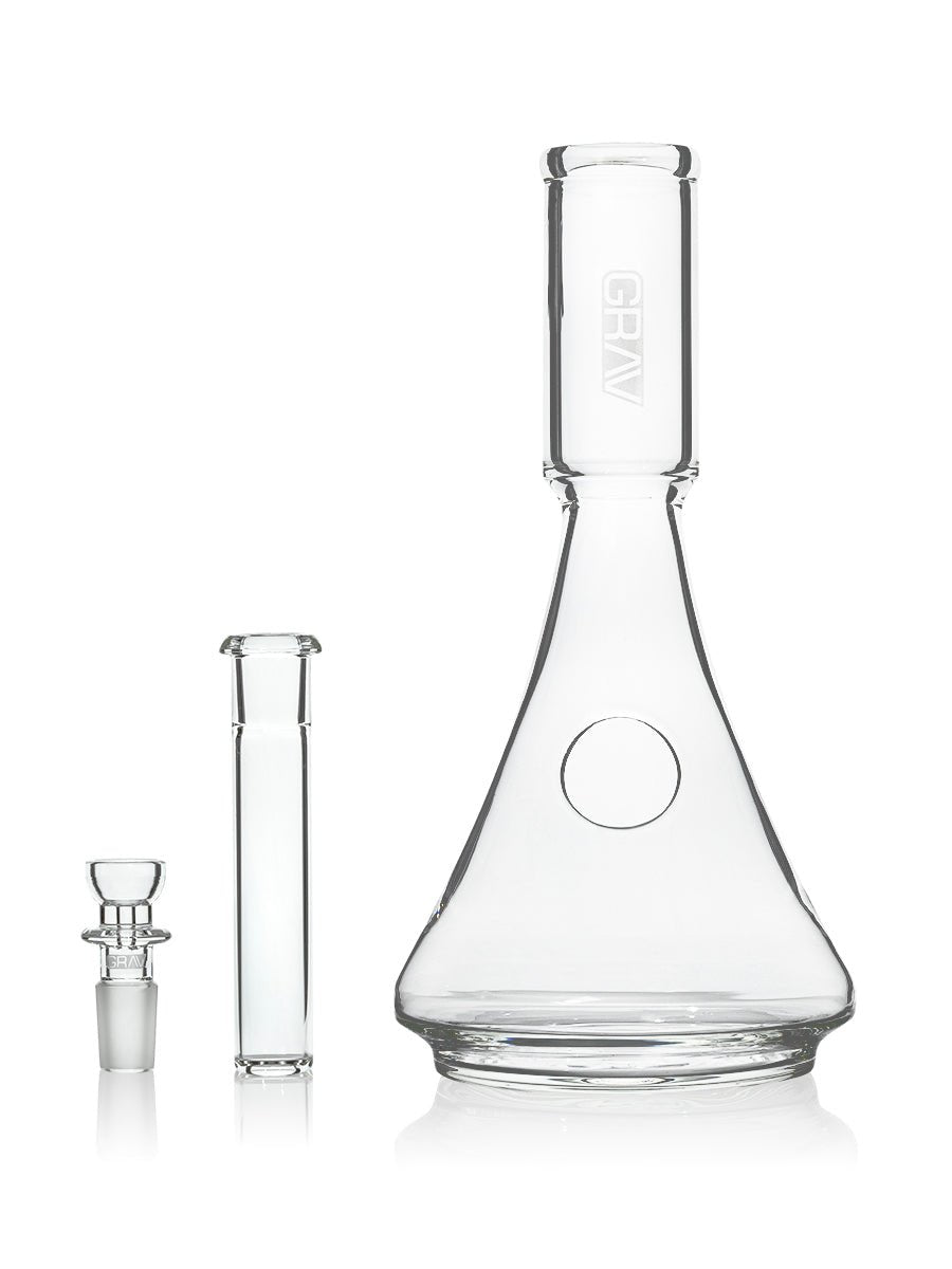 GRAV Deco Beaker Bong With Silicone Accents - 1321