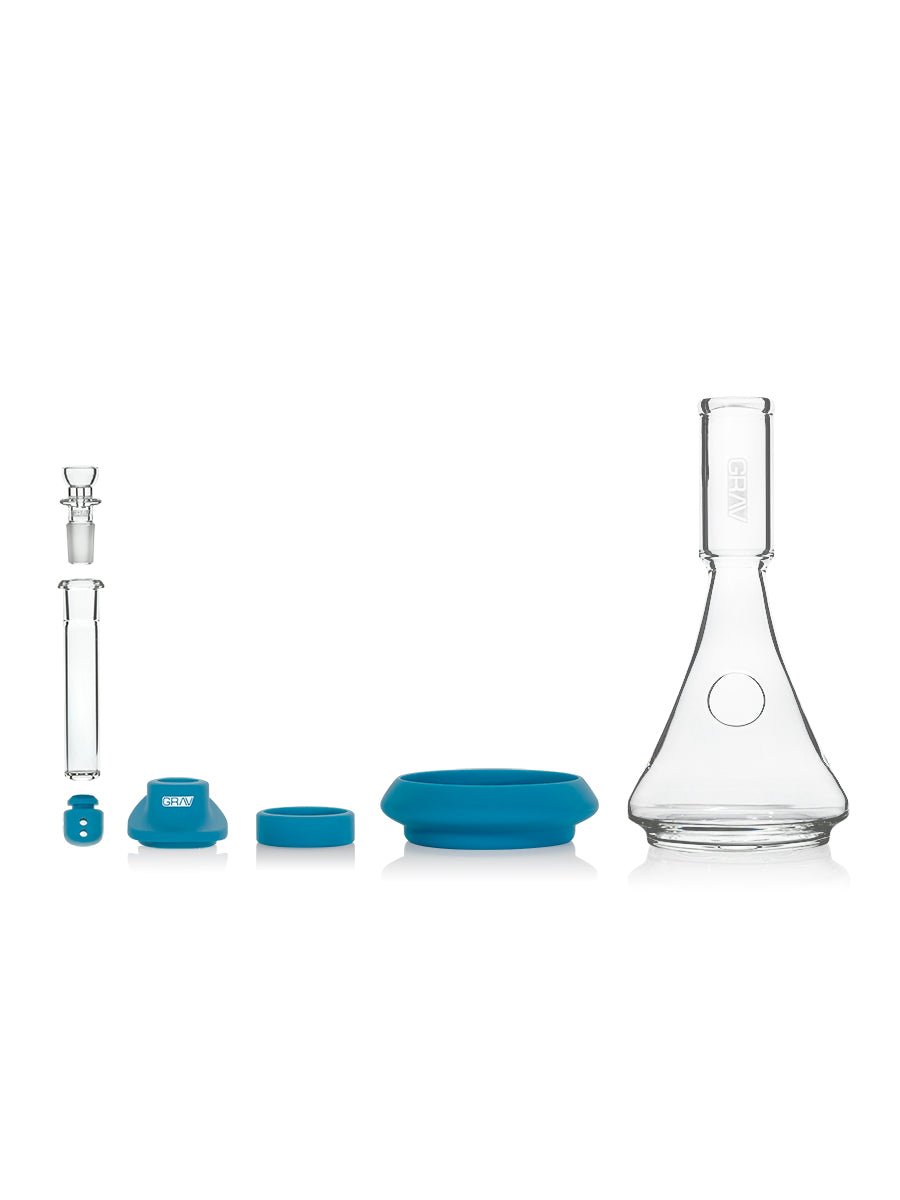 GRAV Deco Beaker Bong With Silicone Accents - 1321
