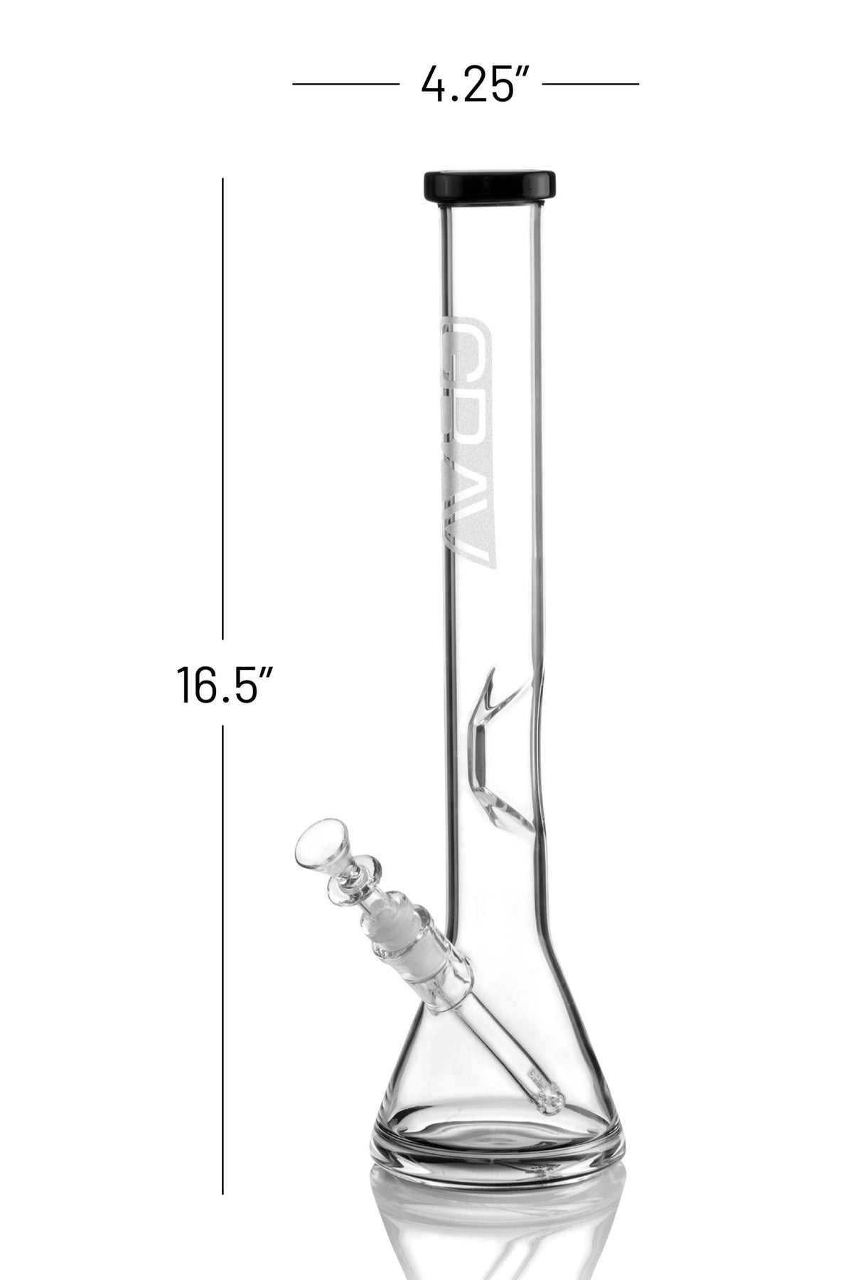 GRAV Large Beaker Base Water Pipe, Black Accents - 1321