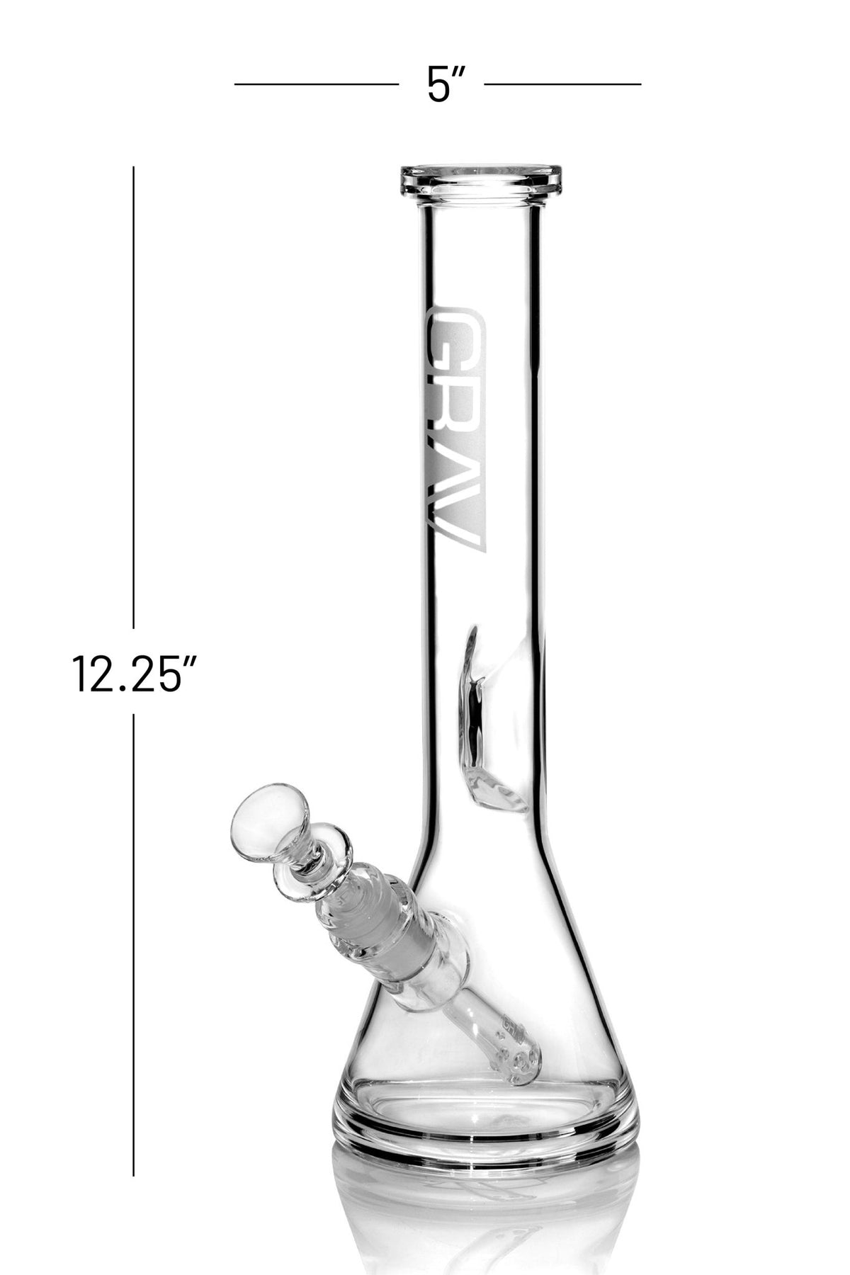 GRAV Medium Beaker Base Water Pipe, Clear - 1321