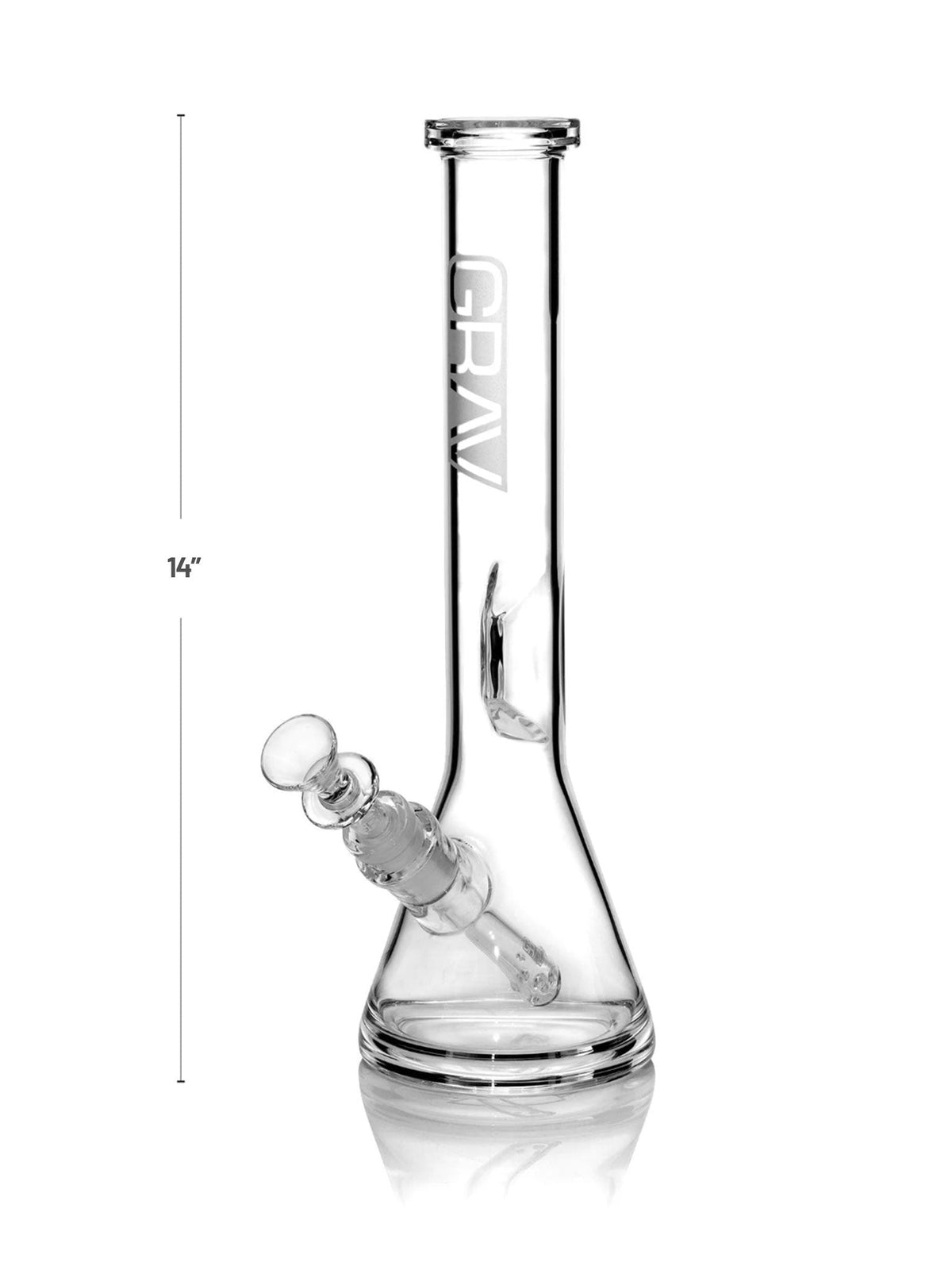 GRAV Medium Beaker Base Water Pipe, Clear - 1321