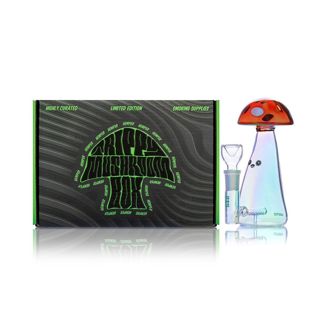 Hemper Trippy Shroom Glass Water Pipe - 1321