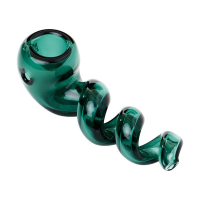 Human Grade Corkscrew Pipe - Lake Green