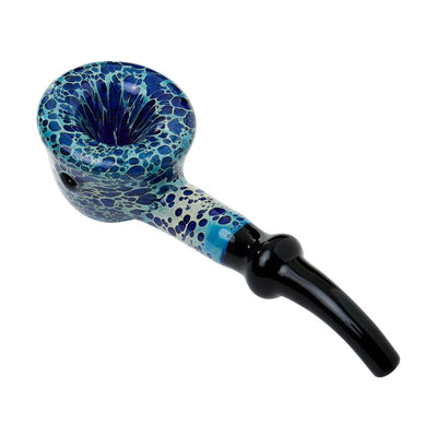 Human Grade Fleur Hand Pipe - Leopard Blue