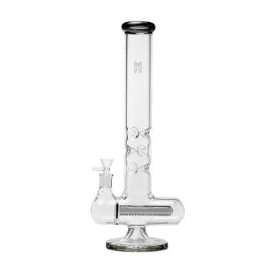 Human Grade Inline Tube Triple Ice Catch Glass Water Pipe - Smoke