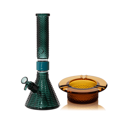 Jane West Ultimate Bundle, Water Pipe and Ashtray - Teal