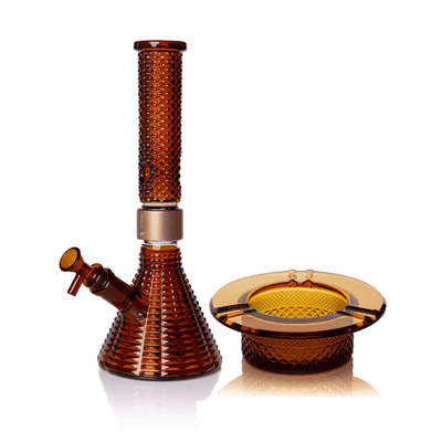 Jane West Ultimate Bundle, Water Pipe and Ashtray - Amber