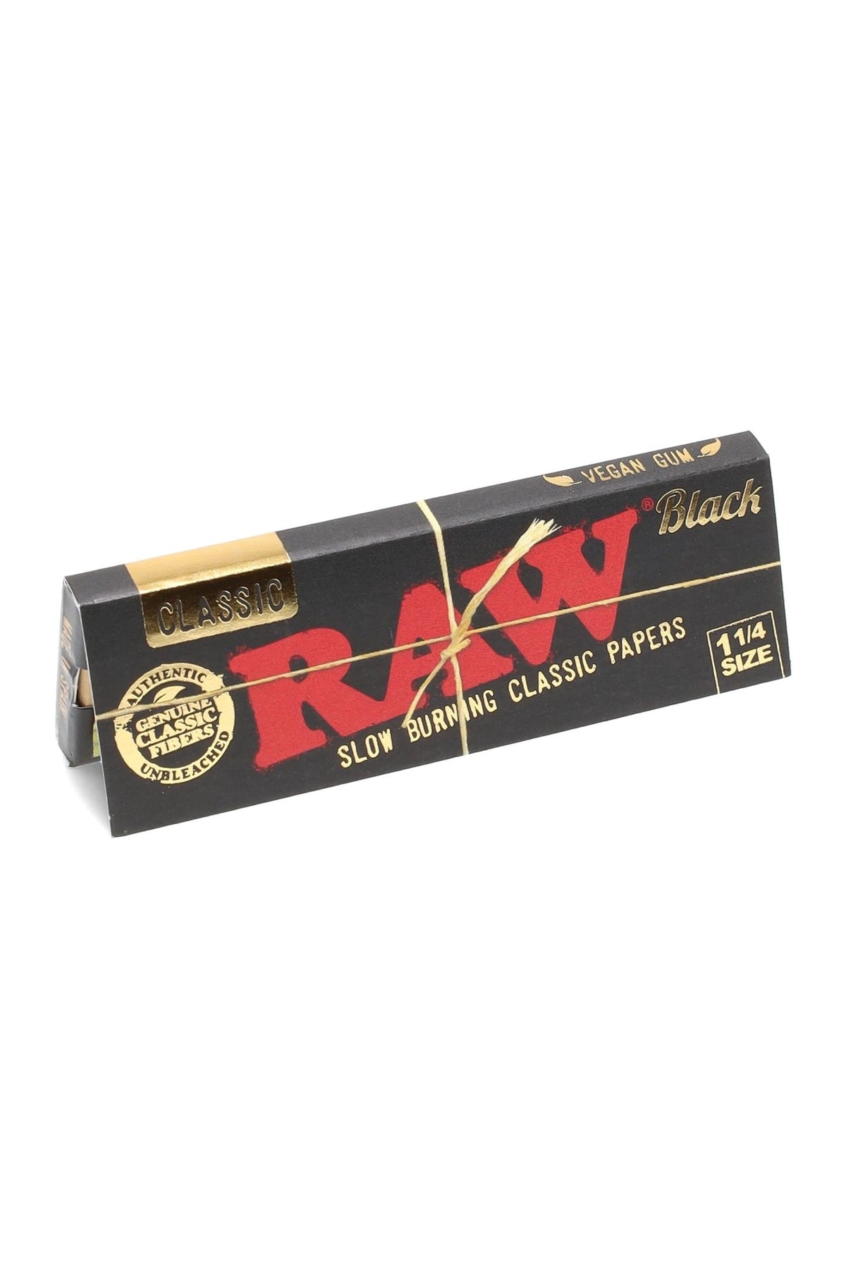 RAW Black 1¼ Rolling Papers, Box of 24 Booklets - 1321