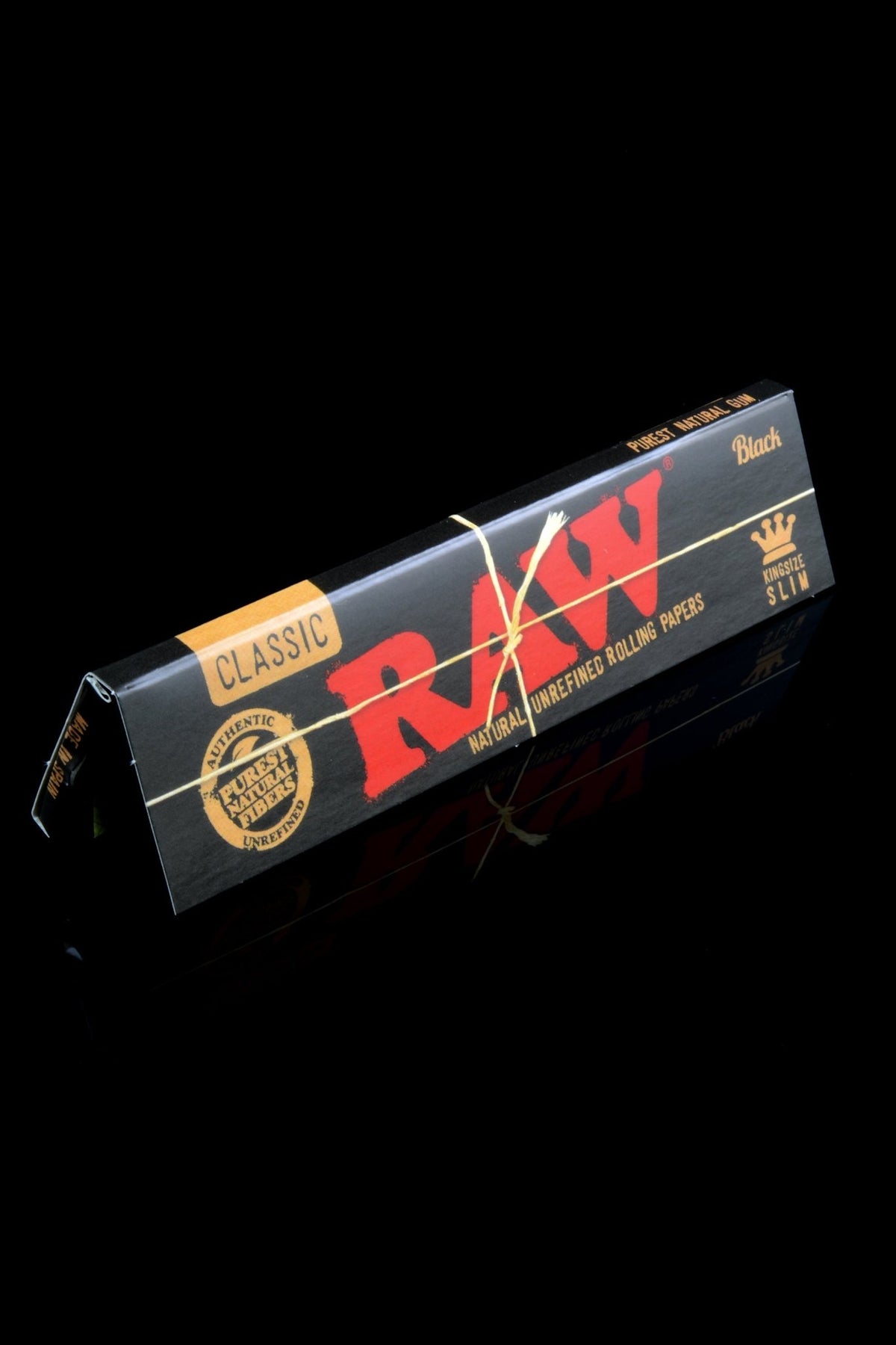 RAW Black King Size Slim Rolling Papers, Box of 50 Booklets - 1321