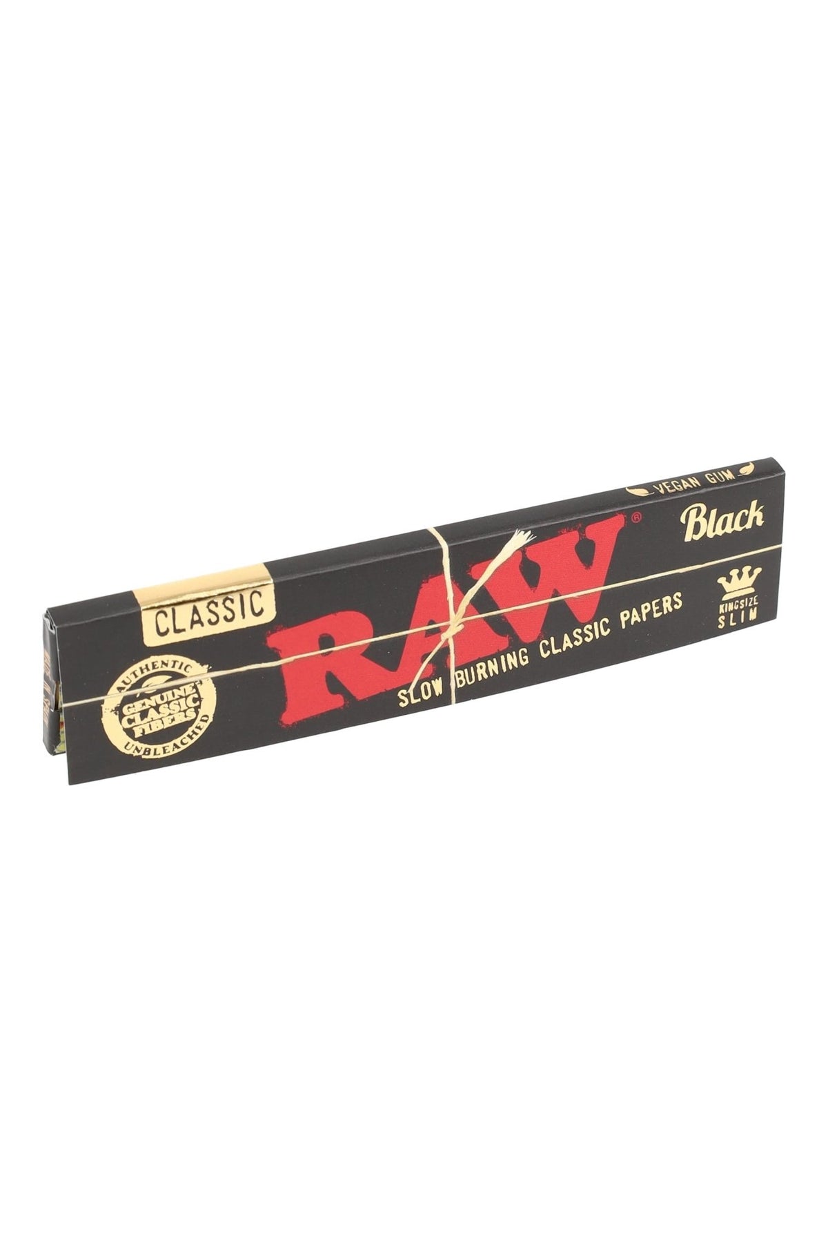 RAW Black King Size Slim Rolling Papers, Box of 50 Booklets - 1321