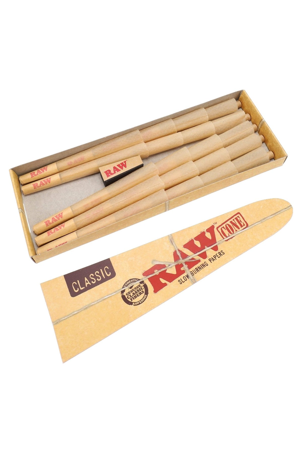 RAW Classic 1¼ Pre-Rolled Cones, Box of 12 Packs of 20 - 1321