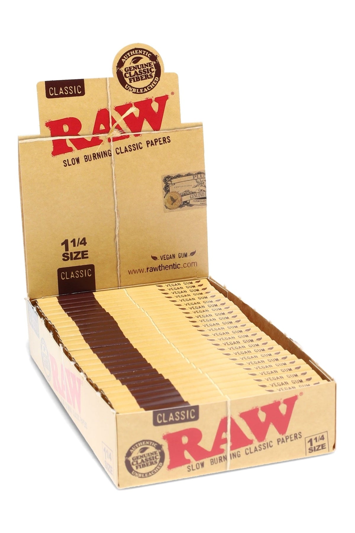 RAW Classic 1¼ Rolling Papers, Box of 24 Booklets - 1321