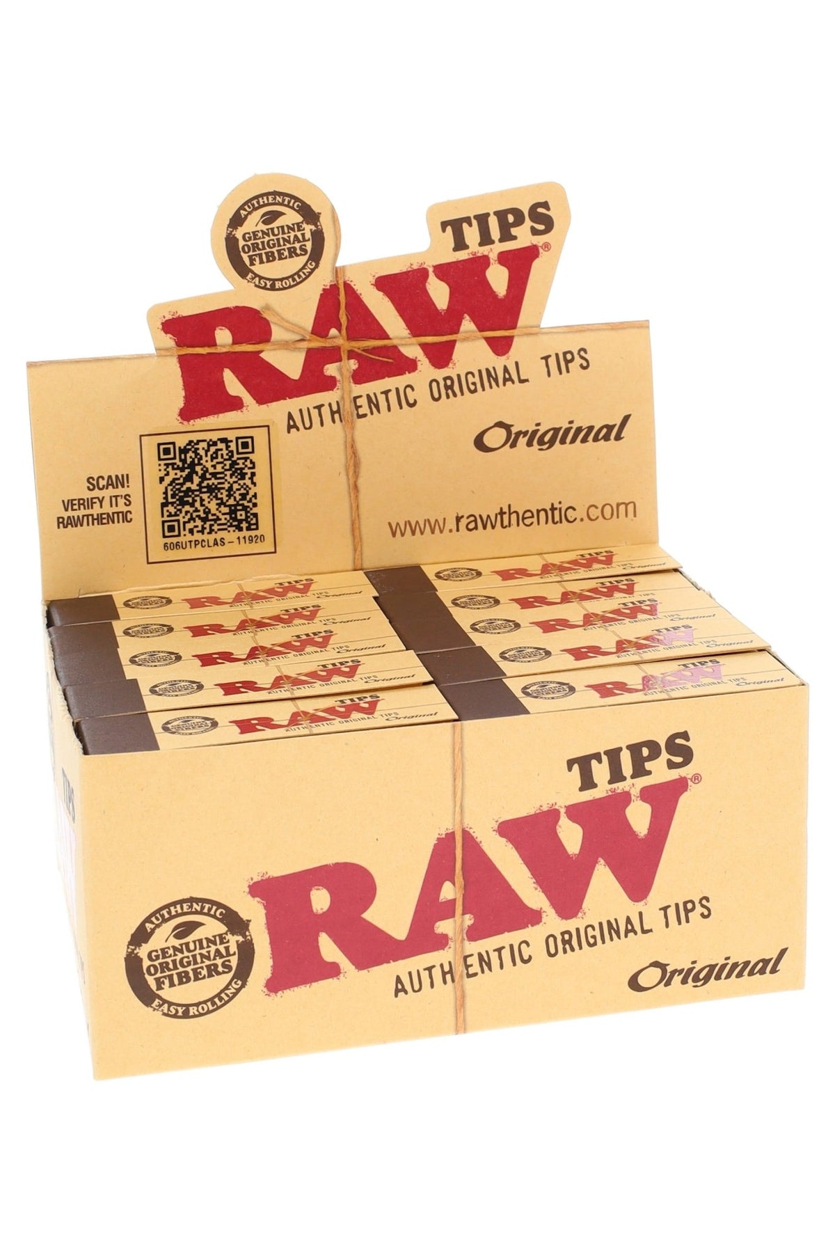 RAW Original Unrefined Tips, Box of 50 Booklets - 1321