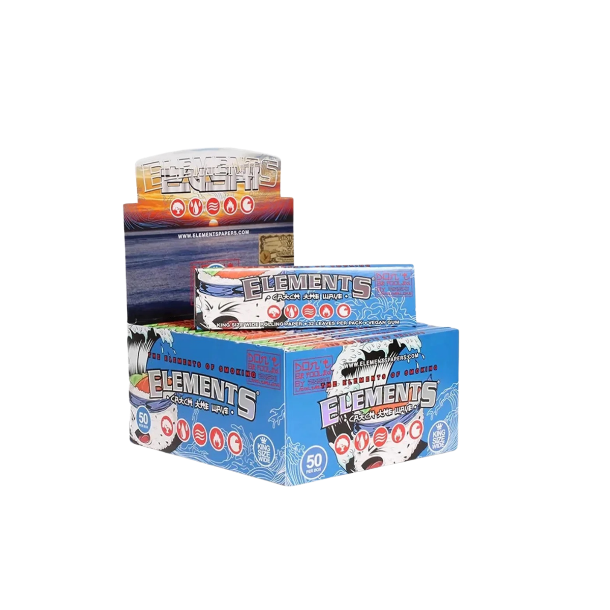 Zushi x Elements King Size Wide Papers 50 Pack Box - 1321