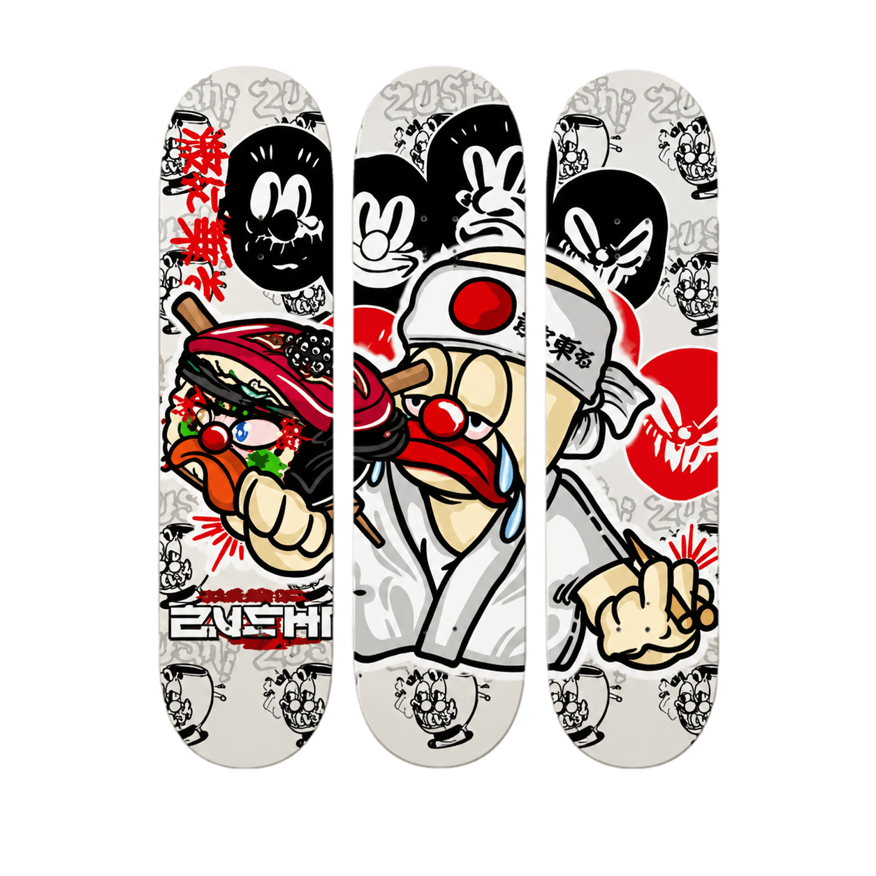 Zushi x Slawn Limited Edition Skateboard Deck Set - 1321